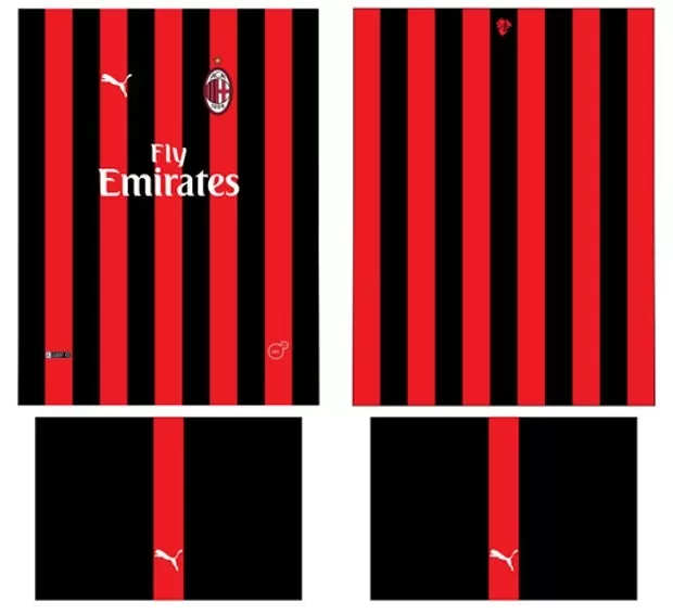 Arte Vetor Camisa AC Milan Conceito 2024 | Modelo 06