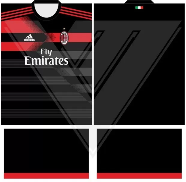 Arte Vetor Camisa AC Milan Conceito 2024 | Modelo 22