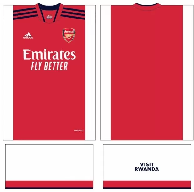 Arte Vetor Camisa Arsenal | Modelo 01