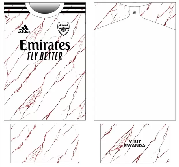 Arte Vetor Camisa Arsenal | Modelo 03