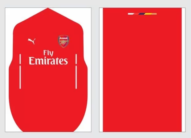 Arte Vetor Camisa Arsenal | Modelo 06