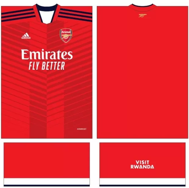 Arte Vetor Camisa Arsenal | Modelo 14