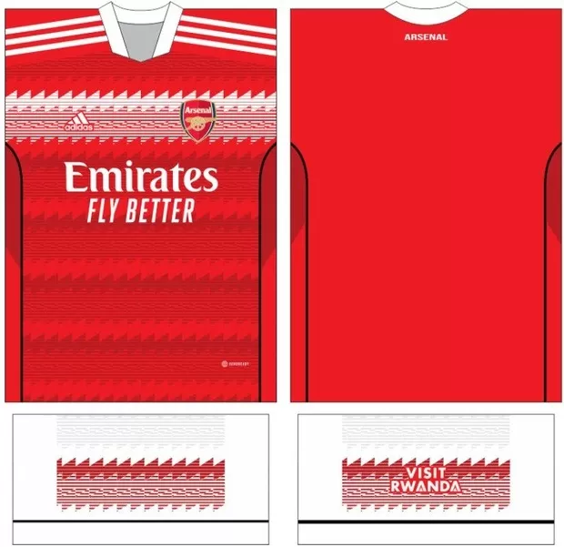 Arte Vetor Camisa Arsenal | Modelo 26