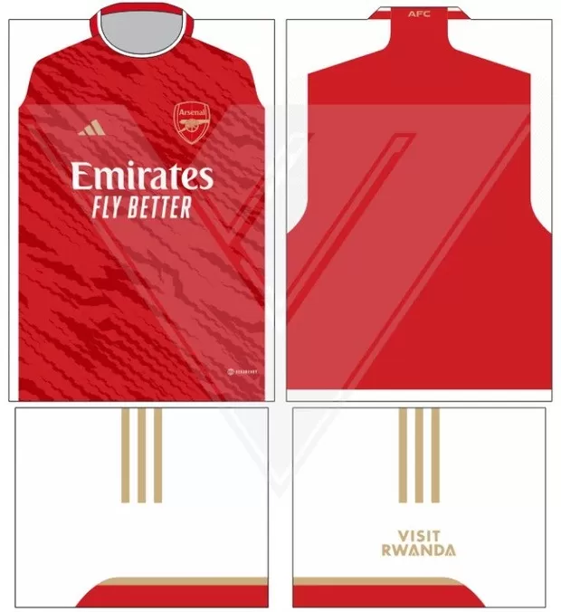 Arte Vetor Camisa Arsenal | Modelo 29