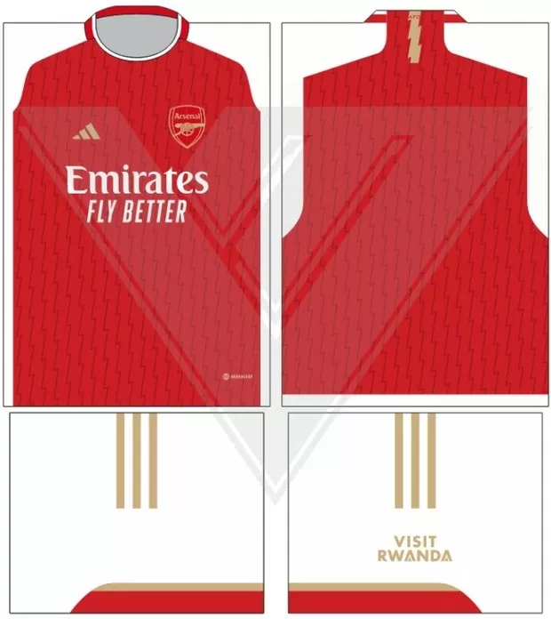 Arte Vetor Camisa Arsenal | Modelo 30