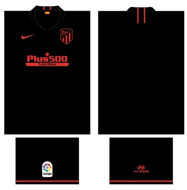 Arte Vetor Camisa Atlético de Madrid Conceito 2024 | Modelo 01