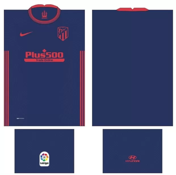 Arte Vetor Camisa Atlético de Madrid Conceito 2024 | Modelo 02