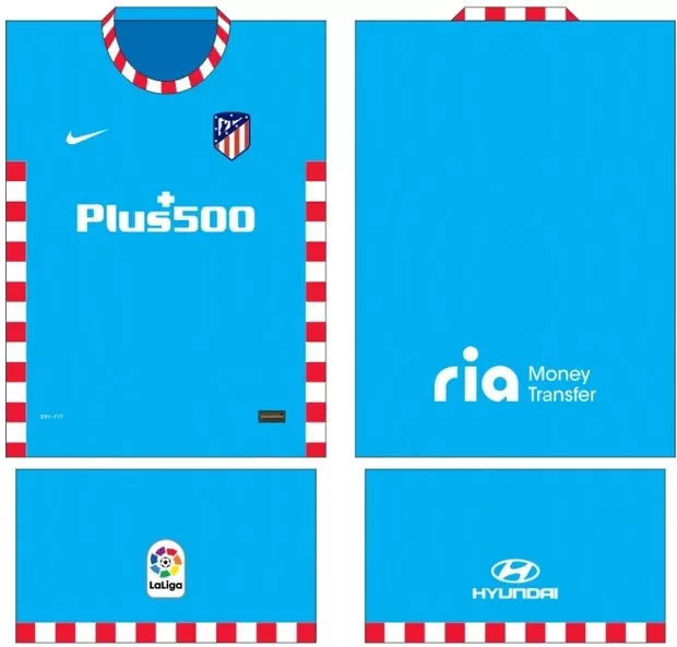 Arte Vetor Camisa Atlético de Madrid Conceito 2024 | Modelo 12