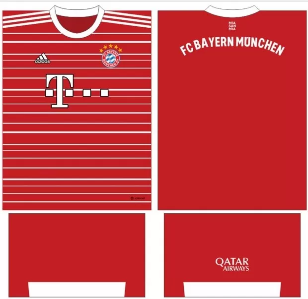 Arte Vetor Camisa Bayern München Conceito 2024 | Modelo 18