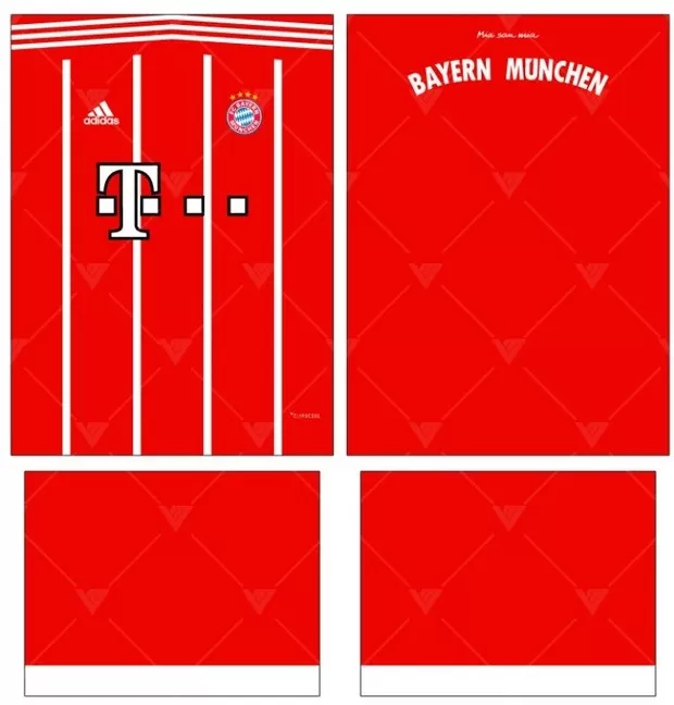 Arte Vetor Camisa Bayern München Conceito 2024 | Modelo 33