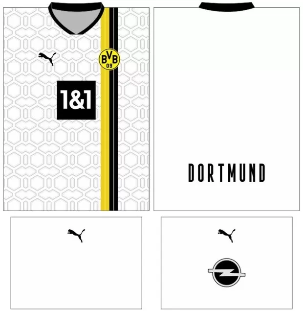 Arte Vetor Camisa Borussia Dortmunt Conceito 01