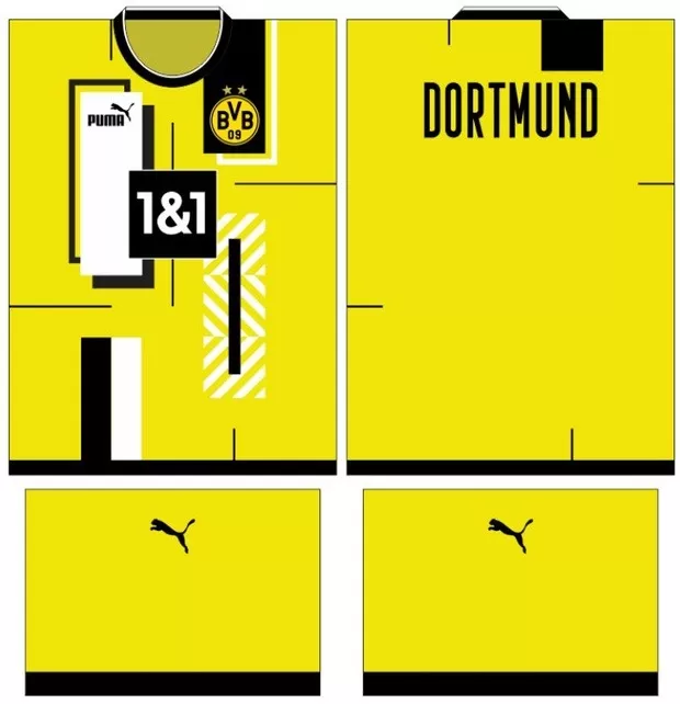 Arte Vetor Camisa Borussia Dortmunt Conceito 05