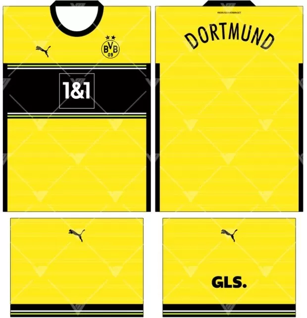 Arte Vetor Camisa Borussia Dortmunt Conceito 14