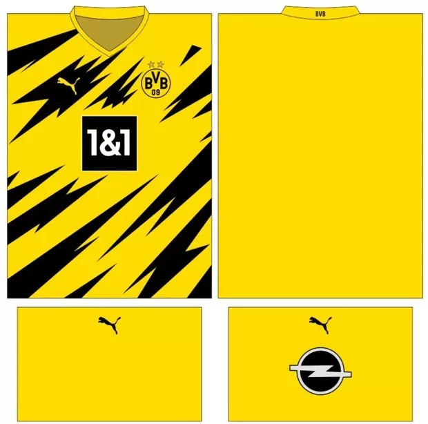 Arte Vetor Camisa Borussia Dortmunt Conceito 26