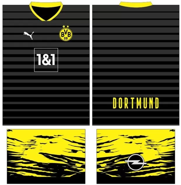 Arte Vetor Camisa Borussia Dortmunt Conceito 36