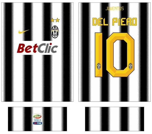 Arte Vetor Camisa Juventus | Modelo 03