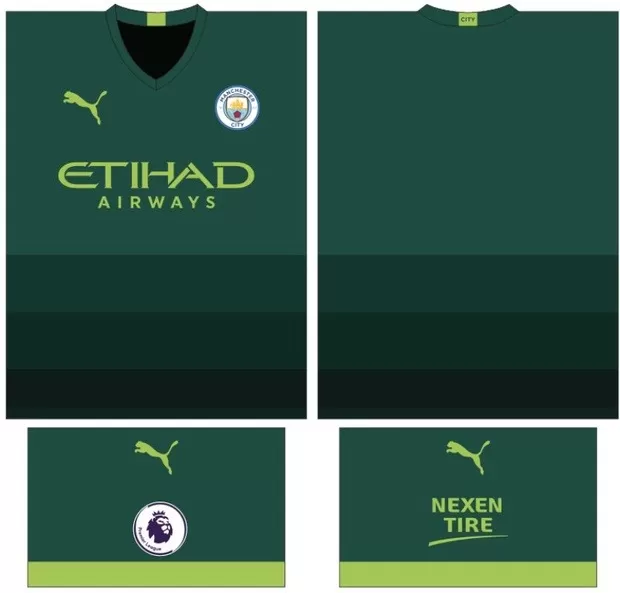 Arte Vetor Camisa Manchester City Conceito 2024 - Modelo 13