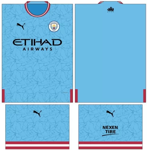 Arte Vetor Camisa Manchester City Conceito 2024 - Modelo 28