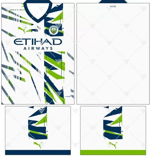 Arte Vetor Camisa Manchester City Conceito 2024 - Modelo 39