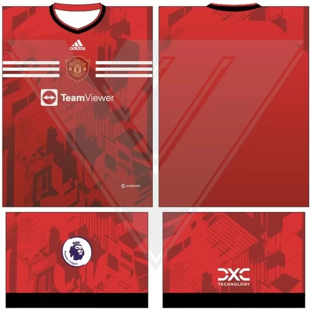 Arte Vetor Camisa Manchester United Conceito 2024 - Modelo 03