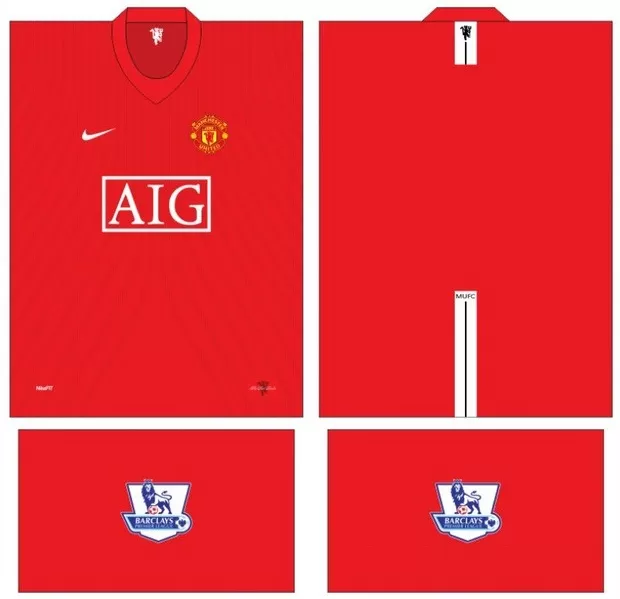 Arte Vetor Camisa Manchester United Conceito 2024 - Modelo 04
