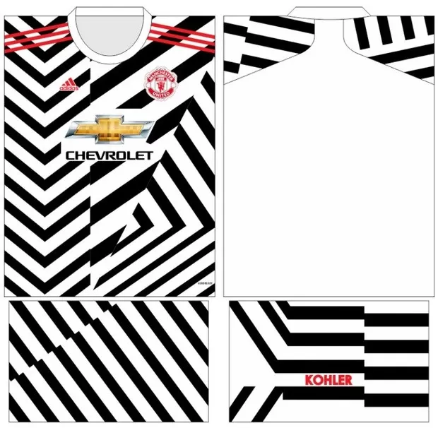 Arte Vetor Camisa Manchester United Conceito 2024 - Modelo 05