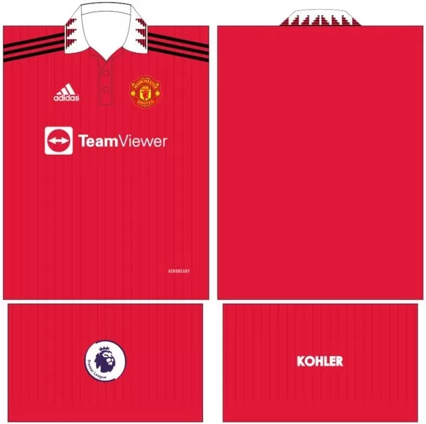 Arte Vetor Camisa Manchester United Conceito 2024 - Modelo 08