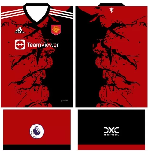 Arte Vetor Camisa Manchester United Conceito 2024 | Modelo 22