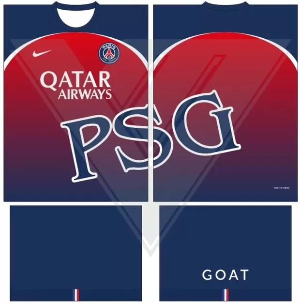 Arte Vetor Camisa Paris Saint Germain PSG - Modelo 57