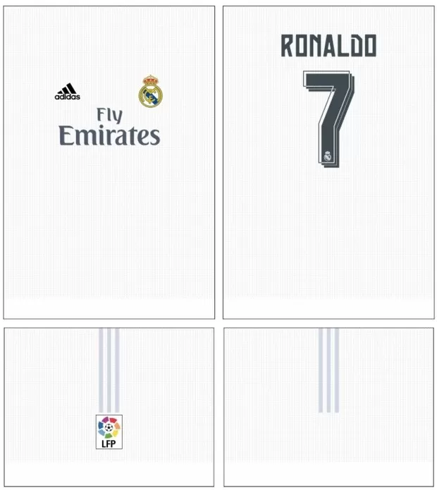 Arte Vetor Camisa Real Madrid - Modelo 09