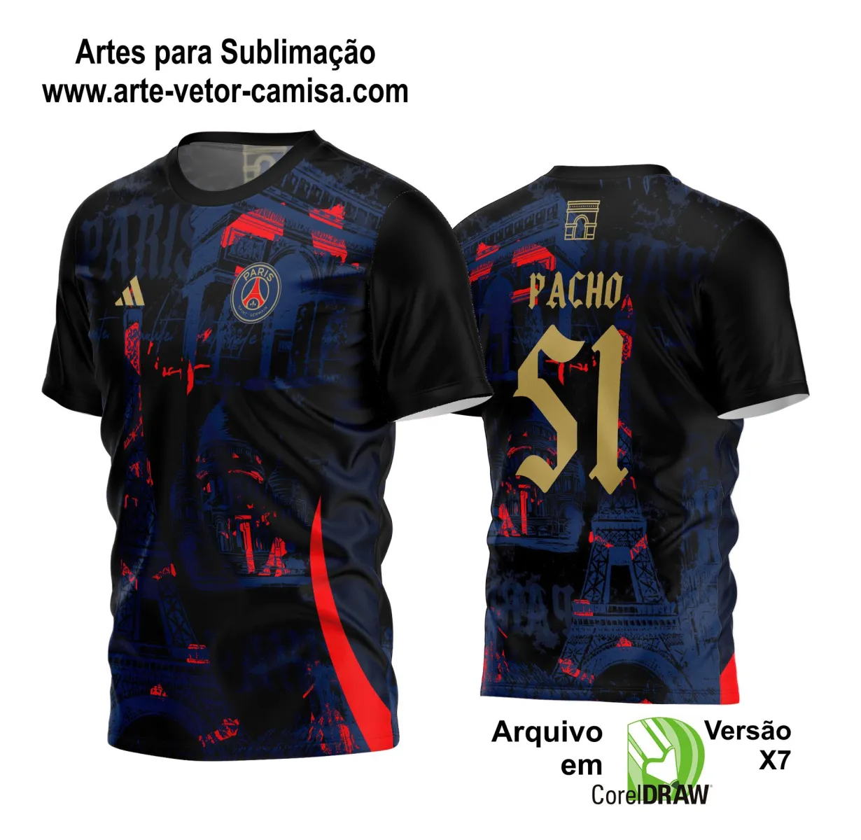 Arte Vetor Estampa Camisa Time Amador Futebol 2024