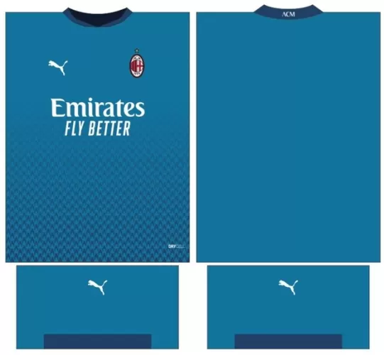 Arte Vetor Camisa AC Milan Conceito 2024 | Modelo 02