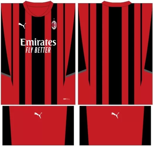 Arte Vetor Camisa AC Milan Conceito 2024 | Modelo 08