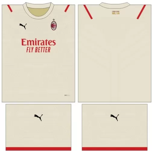 Arte Vetor Camisa AC Milan Conceito 2024 | Modelo 11