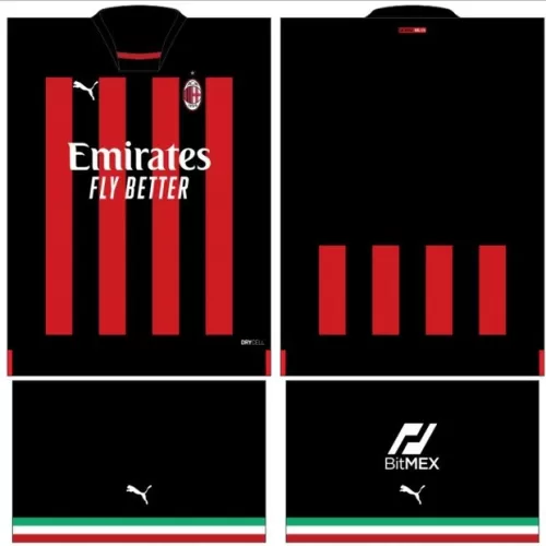 Arte Vetor Camisa AC Milan Conceito 2024 | Modelo 17