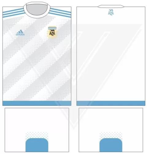 Arte Vetor Camisa Argentina Conceito 07