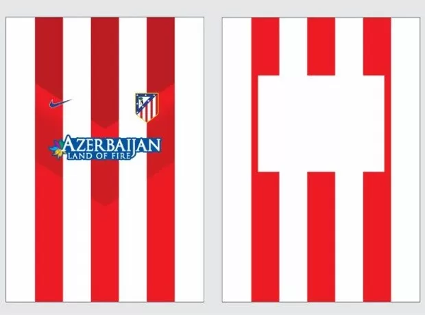 Arte Vetor Camisa Atlético de Madrid Conceito 2024 | Modelo 03