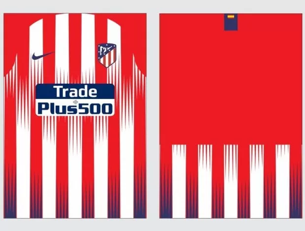Arte Vetor Camisa Atlético de Madrid Conceito 2024 | Modelo 07