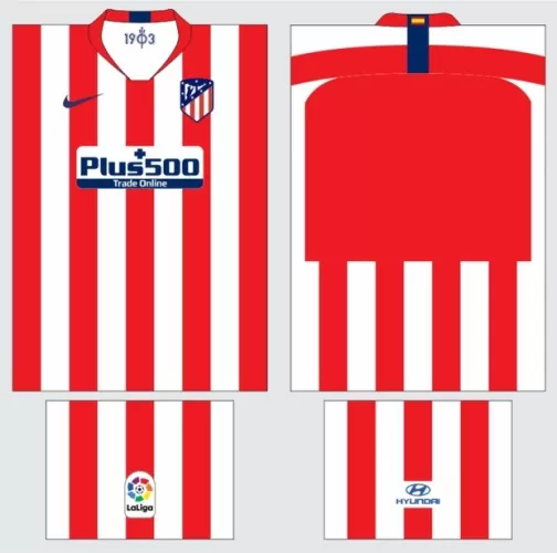 Arte Vetor Camisa Atlético de Madrid Conceito 2024 | Modelo 08