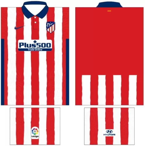 Arte Vetor Camisa Atlético de Madrid Conceito 2024 | Modelo 10