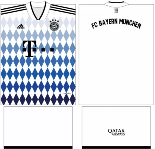 Arte Vetor Camisa Bayern München Conceito 2024 | Modelo 16