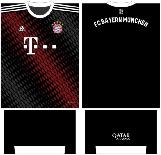 Arte Vetor Camisa Bayern München Conceito 2024 | Modelo 22