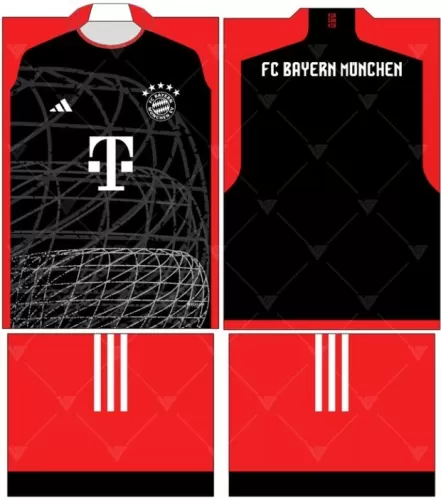 Arte Vetor Camisa Bayern München Conceito 2024 | Modelo 28