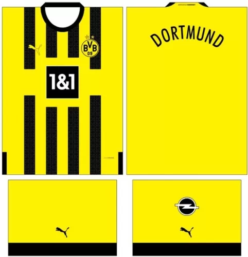 Arte Vetor Camisa Borussia Dortmunt Conceito 08