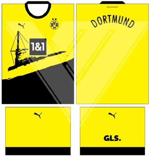 Arte Vetor Camisa Borussia Dortmunt Conceito 13