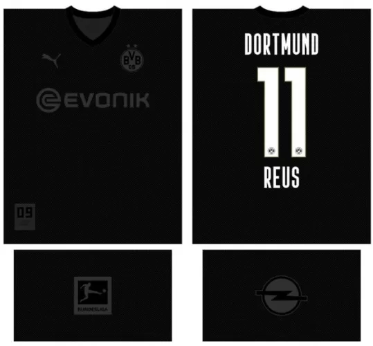 Arte Vetor Camisa Borussia Dortmunt Conceito 27