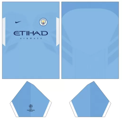 Arte Vetor Camisa Manchester City Conceito 2024 - Modelo 01