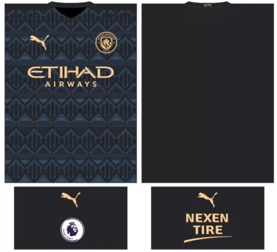Arte Vetor Camisa Manchester City Conceito 2024 - Modelo 04