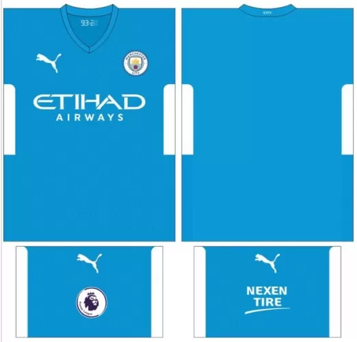 Arte Vetor Camisa Manchester City Conceito 2024 - Modelo 07