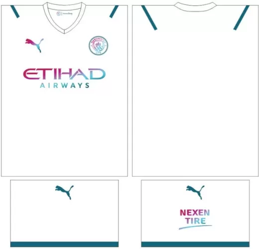 Arte Vetor Camisa Manchester City Conceito 2024 - Modelo 09